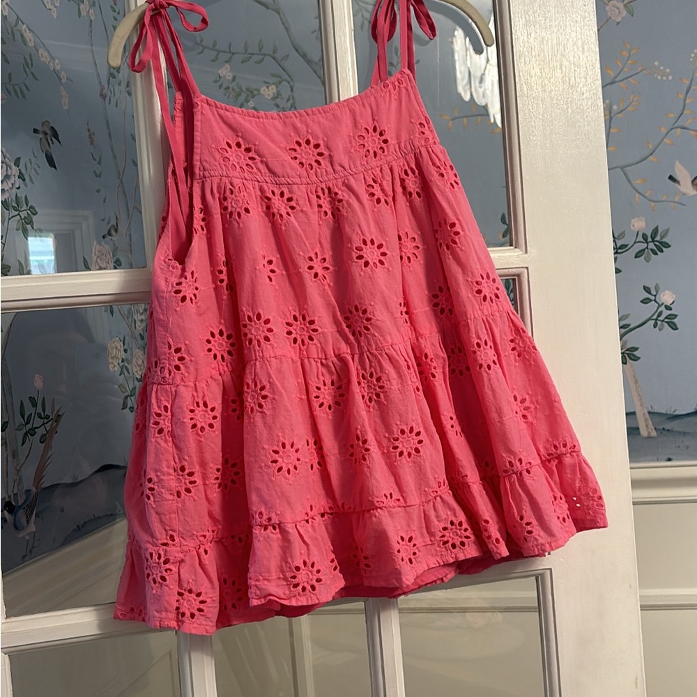 The Impeccable Pig Pink Tie Front Tank Top